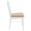 Spisestole 2 pcs Hvid 50 x 52,5 x 91 cm Massiv Gummitræ
