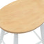 Spisestole 2 pcs Hvid 46 x 37 x 63 cm Massiv Gummitræ