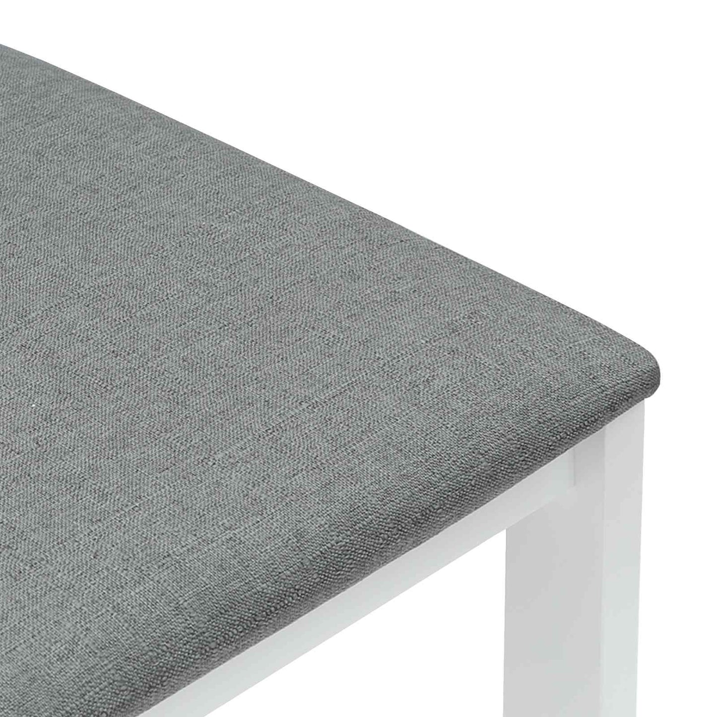 Spisestole 2 pcs Hvid 40 x 47,5 x 99,5 cm Massiv Gummitræ