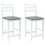 Spisestole 2 pcs Hvid 40 x 47,5 x 99,5 cm Massiv Gummitræ