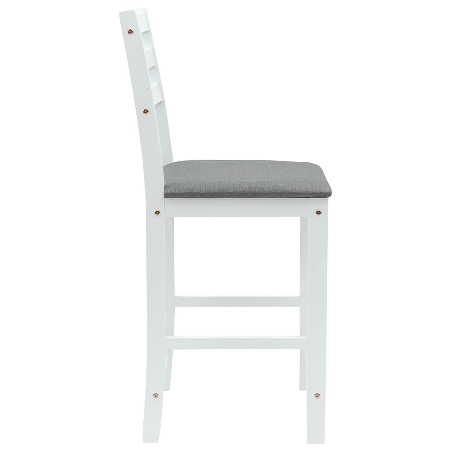 Spisestole 2 pcs Hvid 40 x 47,5 x 99,5 cm Massiv Gummitræ