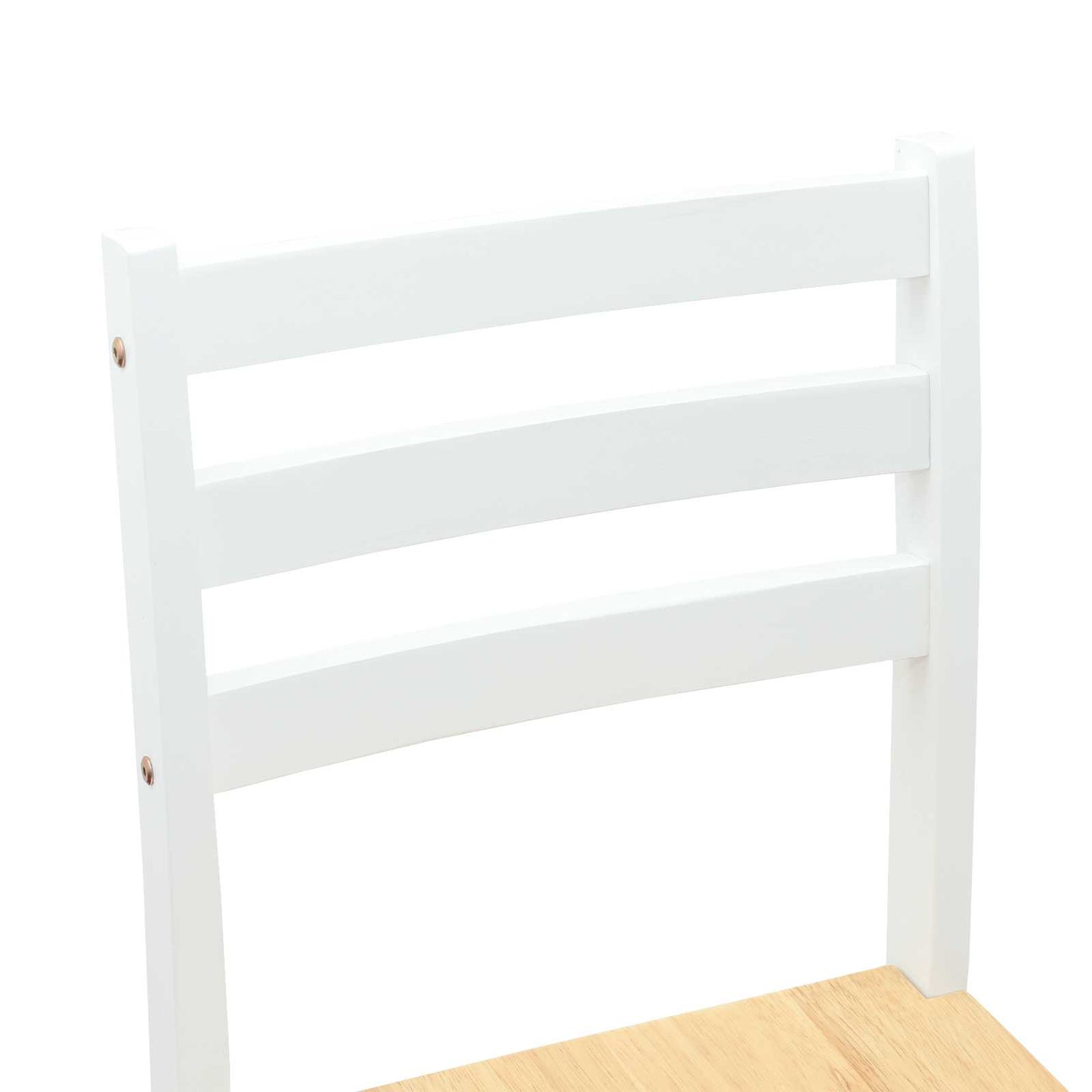 Spisestole 2 pcs Massiv Gummitræ Hvid 40 x 47,5 x 99,5 cm