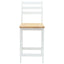 Spisestole 2 pcs Massiv Gummitræ Hvid 40 x 47,5 x 99,5 cm