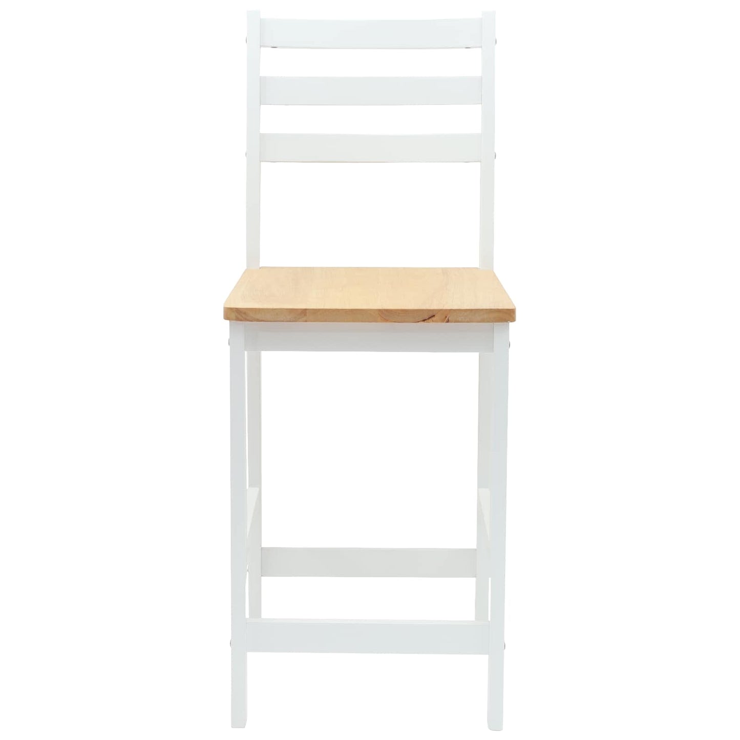 Spisestole 2 pcs Massiv Gummitræ Hvid 40 x 47,5 x 99,5 cm