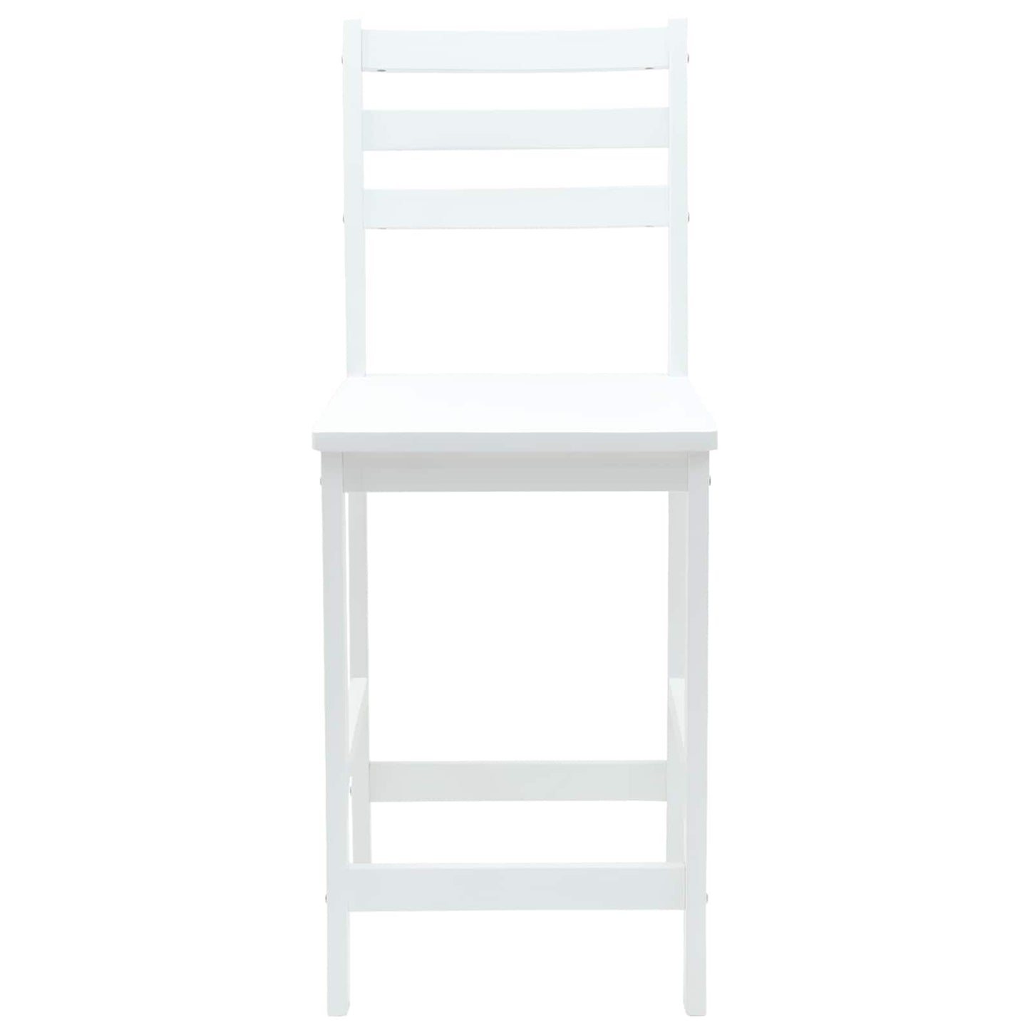 Spisestole 2 pcs Hvid 40 x 47,5 x 99,5 cm Massiv Gummitræ