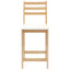 Spisestole 2 pcs Naturfarvet 40 x 47,5 x 99,5 cm
