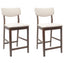 Spisestole 2 pcs Lys Brun 48 x 49 x 95 cm Massiv Gummitræ