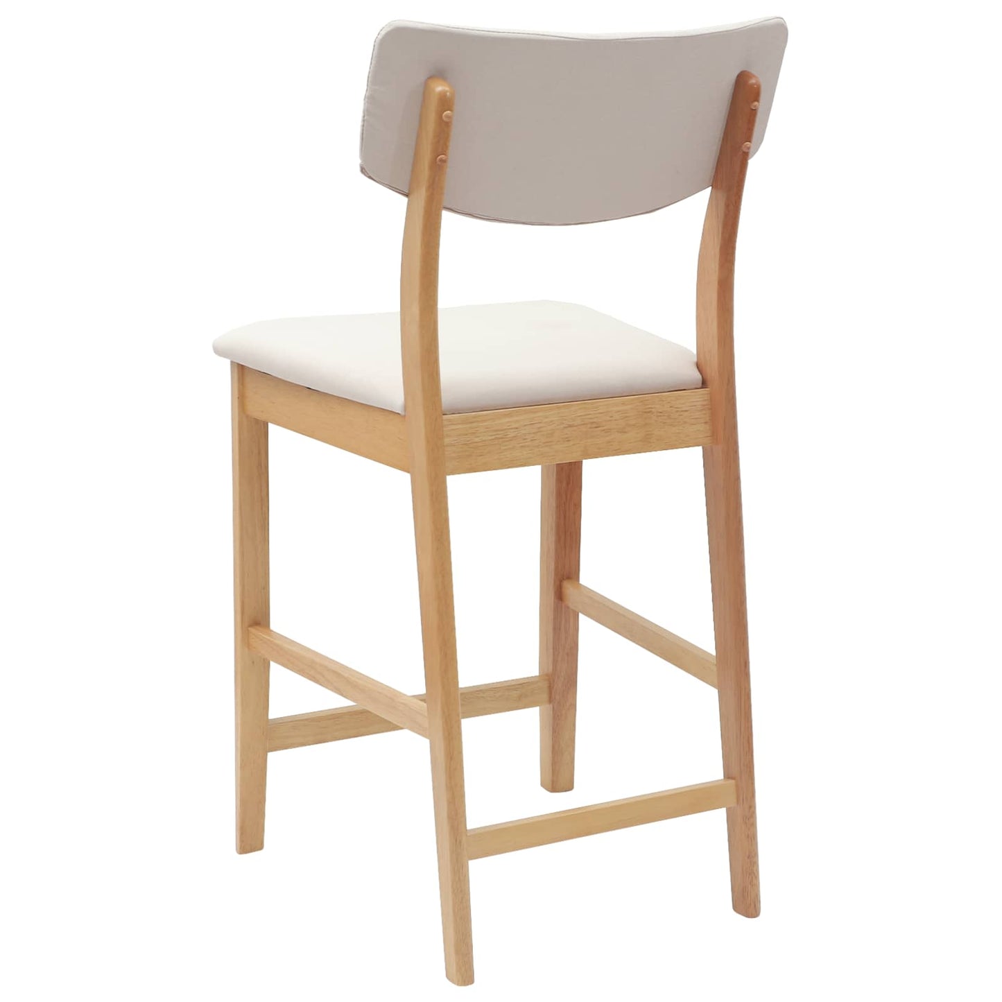 Spisestole 2 pcs Naturfarvet 48 x 49 x 95 cm Massiv Gummitræ