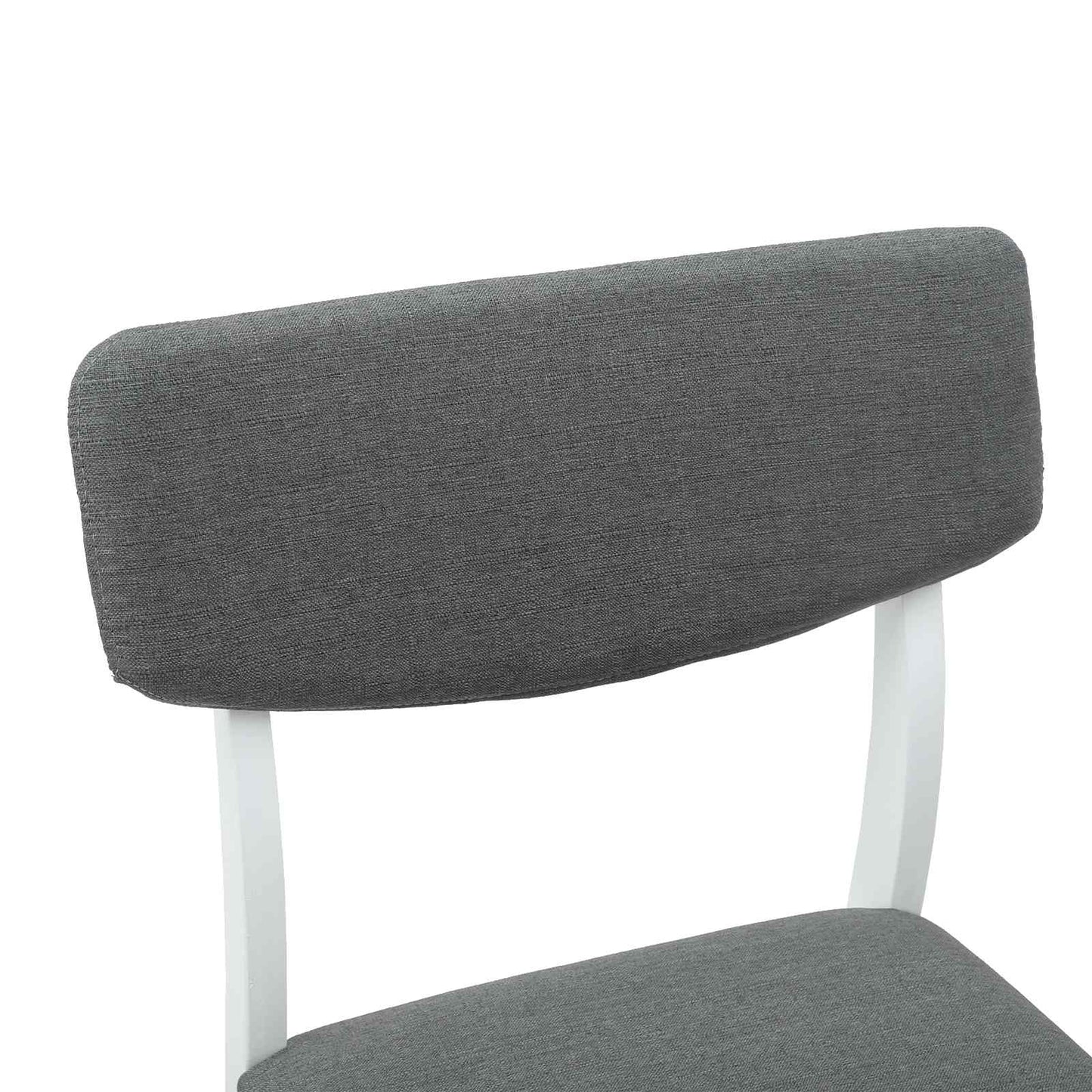 Spisestole 2 pcs Hvid 48 x 49 x 95 cm Massiv Gummitræ
