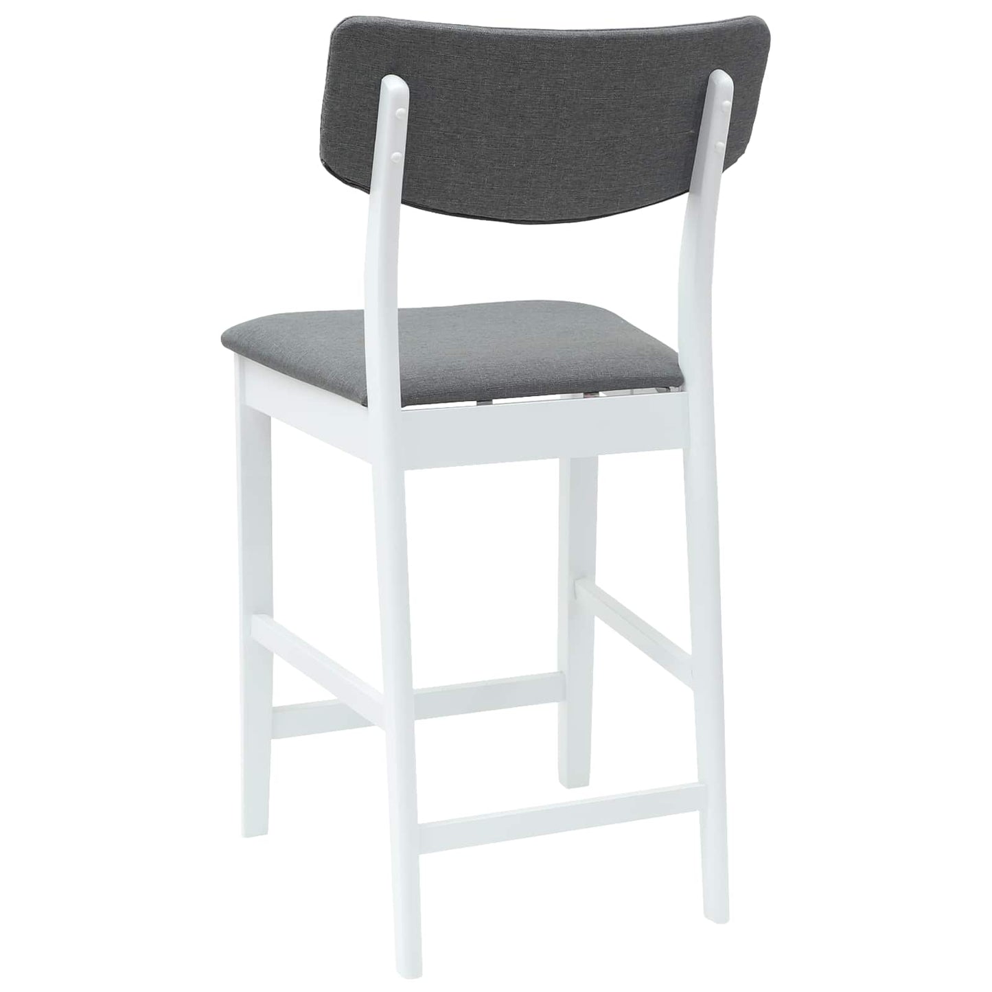 Spisestole 2 pcs Hvid 48 x 49 x 95 cm Massiv Gummitræ
