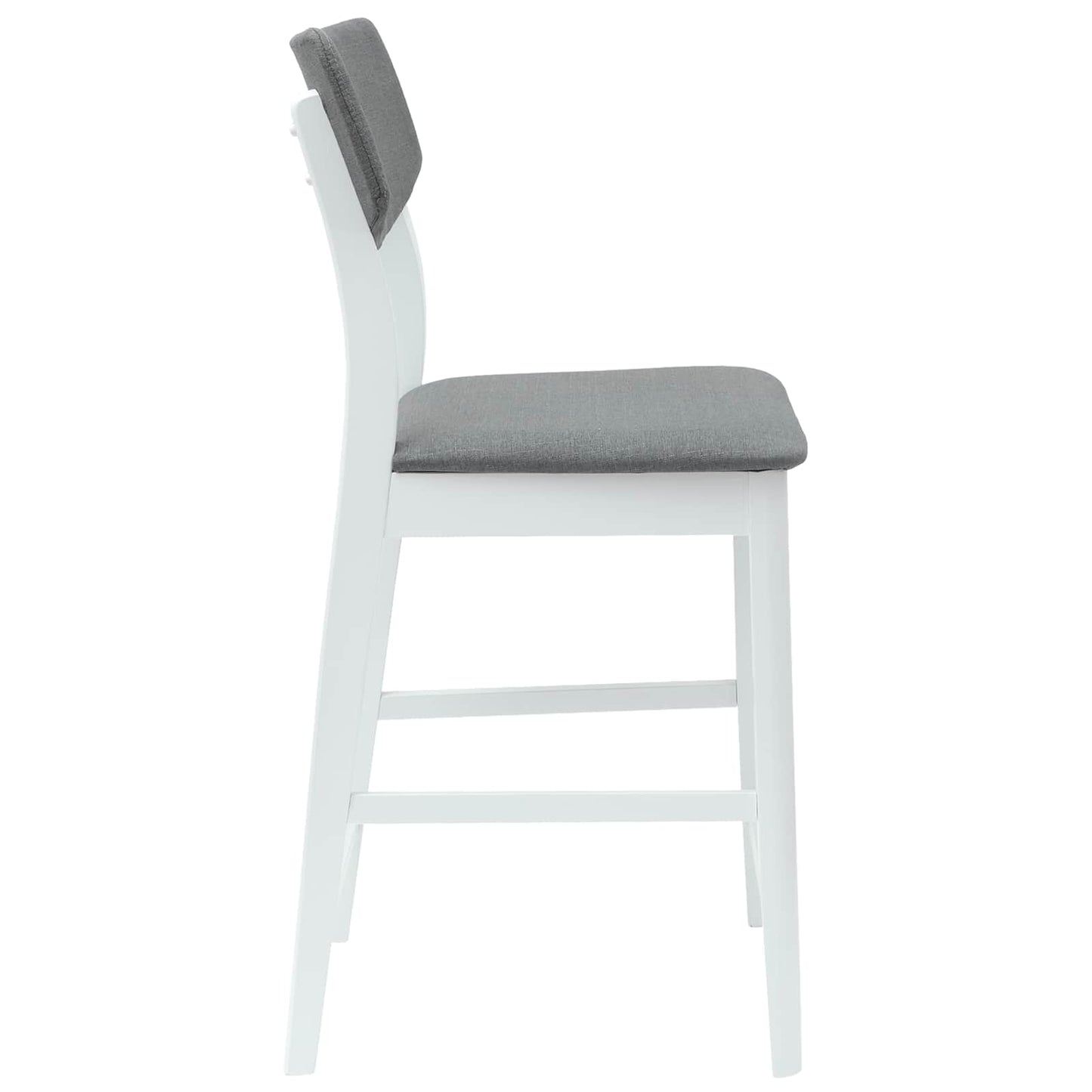 Spisestole 2 pcs Hvid 48 x 49 x 95 cm Massiv Gummitræ