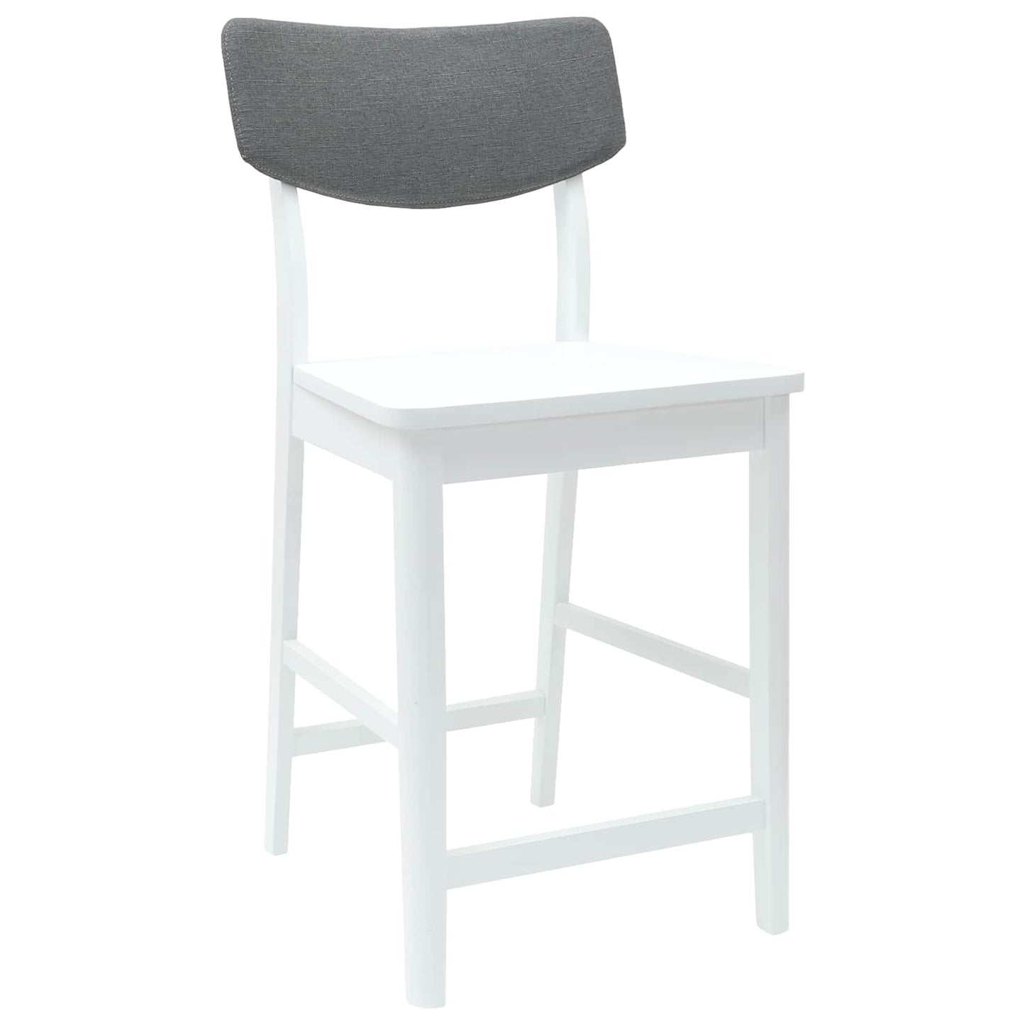 Spisestole 2 pcs Hvid 48 x 49 x 95 cm Massiv Gummitræ