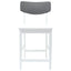 Spisestole 2 pcs Hvid 48 x 49 x 95 cm Massiv Gummitræ