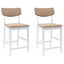 Spisestole 2 pcs Hvid 48 x 49 x 95 cm Massiv Gummitræ