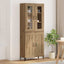 Highboard Artisan Egetræ 69,5 x 34 x 180 cm Konstrueret træ