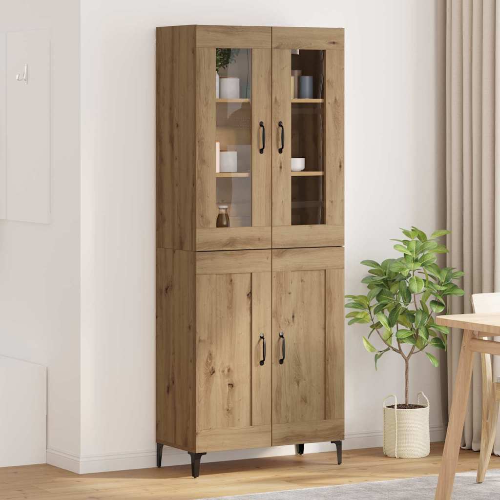Highboard Artisan Egetræ 69,5 x 34 x 180 cm Konstrueret træ