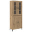 Highboard Artisan Egetræ 69,5 x 34 x 180 cm Konstrueret træ