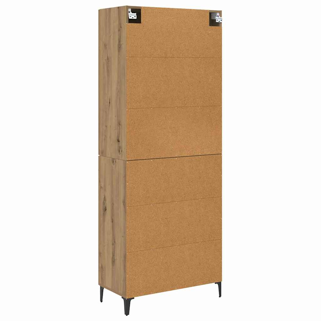 Highboard Artisan Egetræ 69,5 x 34 x 180 cm Konstrueret træ