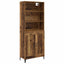 Highboard 2 pcs Gammelt træ Konstrueret træ