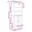 Highboard 2 pcs artisan eg 69,5 x 34 x 180 cm Konstrueret træ