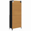 Highboard 2 pcs Sort eg Konstrueret træ