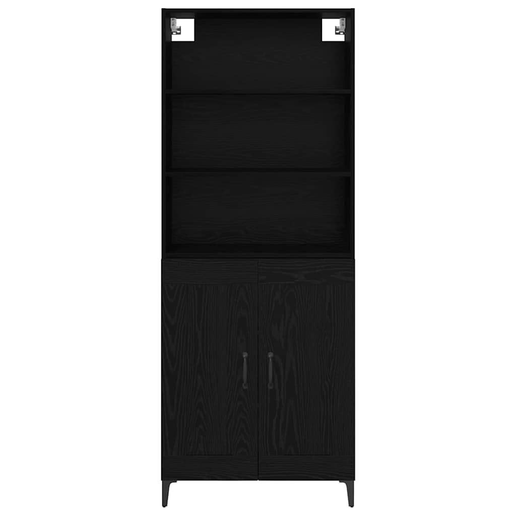 Highboard 2 pcs Sort eg Konstrueret træ