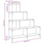 Bogreol 4 niveauer 139 x 33.5 x 149 cm Konstrueret træ Sort eg