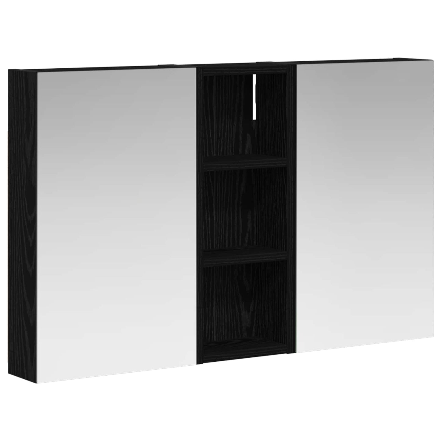 Badeværelsesskabsæt 3 stk. 80 x 10,5 x 50 cm Konstrueret træ