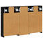 Badeværelsesskabsæt 3 stk. 80 x 10,5 x 50 cm Konstrueret træ