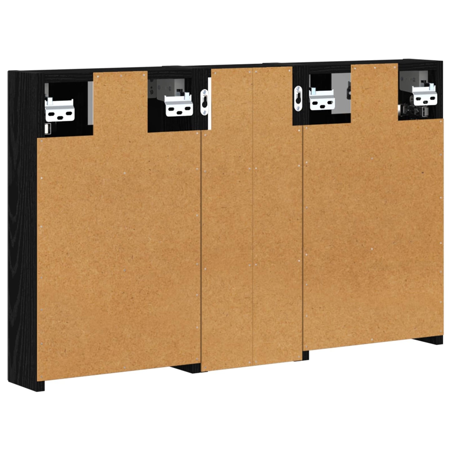 Badeværelsesskabsæt 3 stk. 80 x 10,5 x 50 cm Konstrueret træ