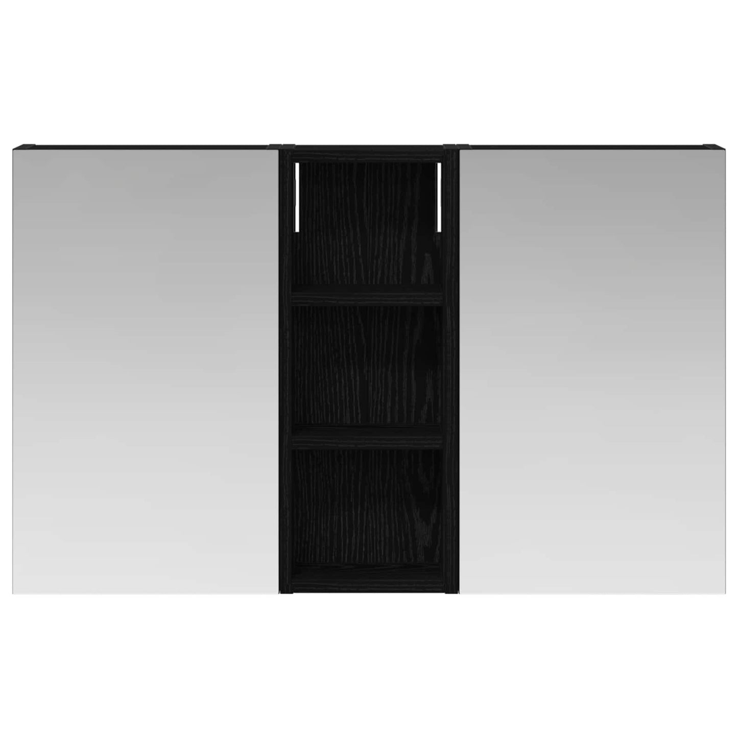 Badeværelsesskabsæt 3 stk. 80 x 10,5 x 50 cm Konstrueret træ