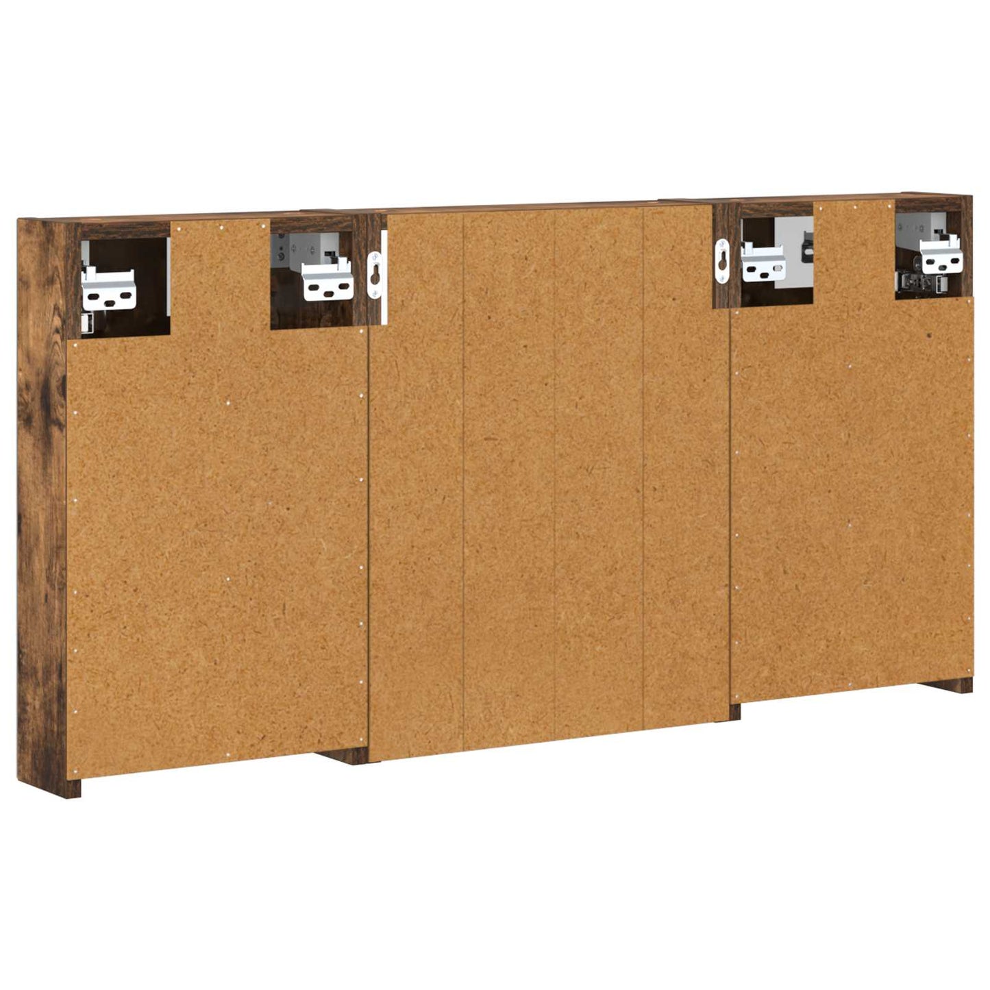 Badeværelsesskabsæt 3 stk. 100 x 10,5 x 50 cm Konstrueret træ