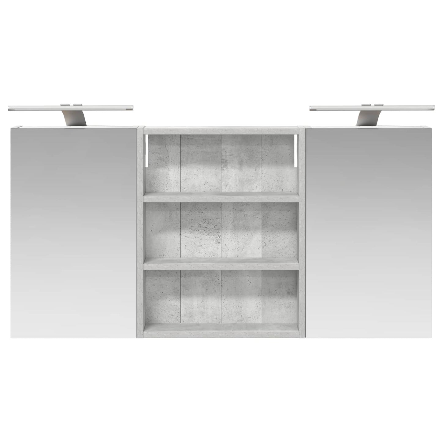 Badeværelsesskabsæt 3 stk. 100 x 10,5 x 50 cm Konstrueret træ