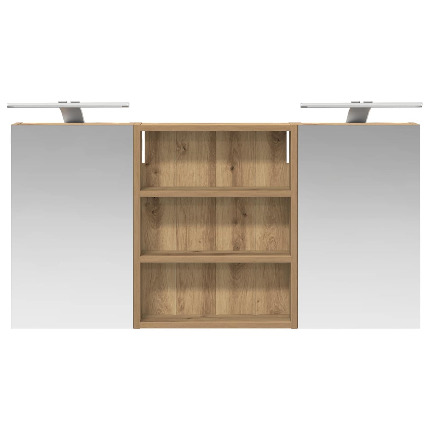 Badeværelsesskabsæt 3 stk. 100 x 10,5 x 50 cm Konstrueret træ