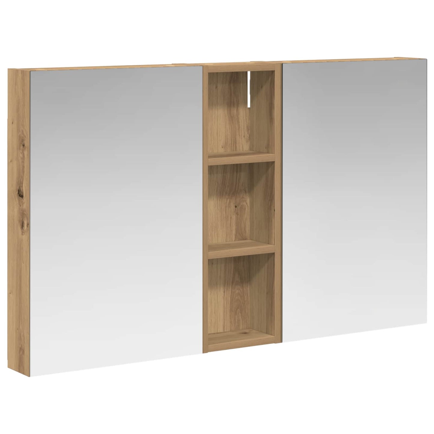 Badeværelsesskabsæt 3 stk. 100 x 10,5 x 60,5 cm Konstrueret træ