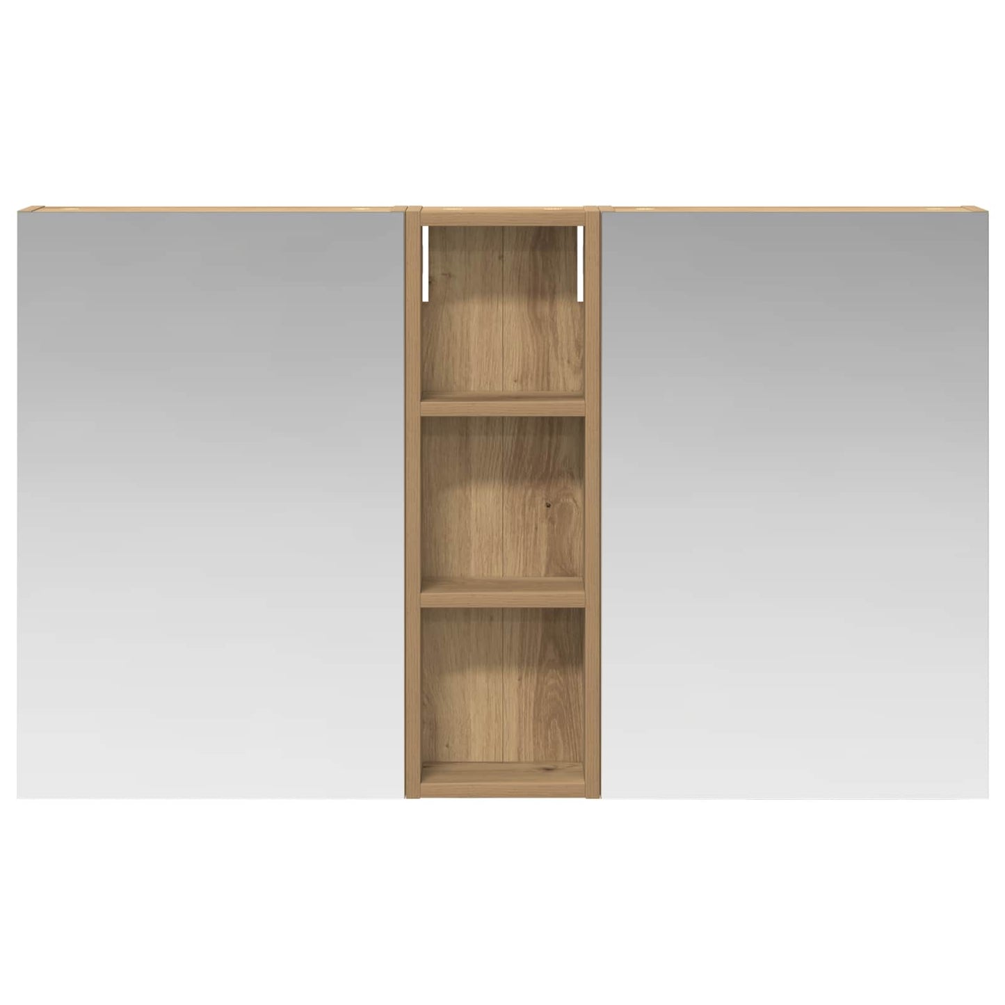 Badeværelsesskabsæt 3 stk. 100 x 10,5 x 60,5 cm Konstrueret træ