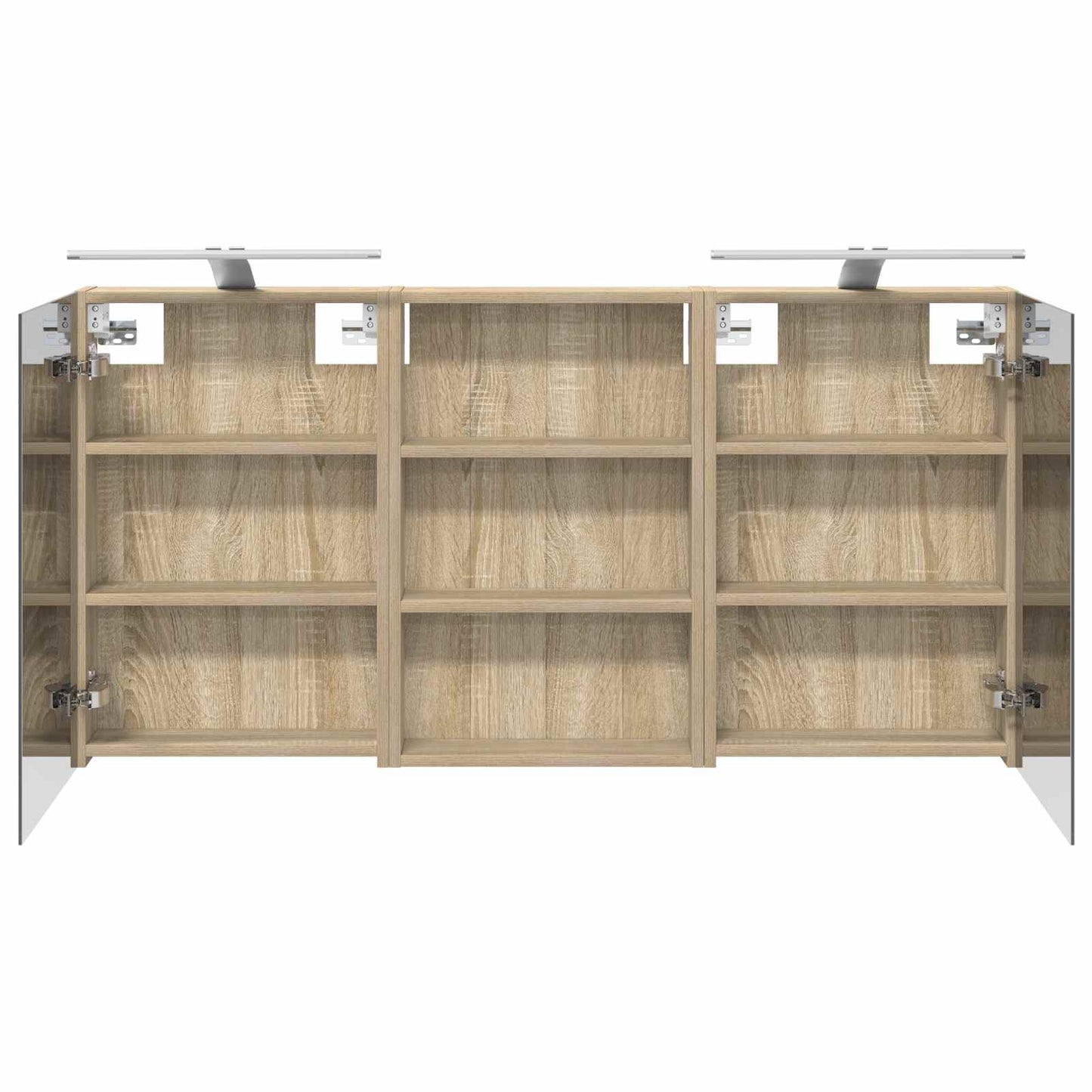 Badeværelsesskabsæt 3 stk. 120 x 10,5 x 60,5 cm Konstrueret træ