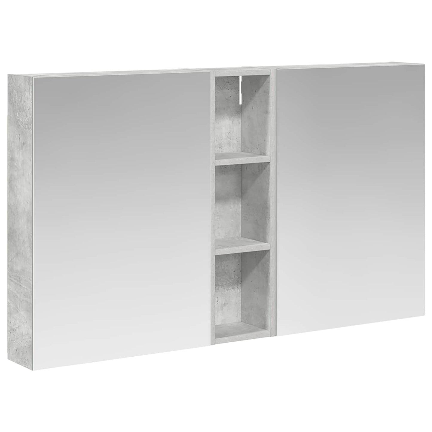 Badeværelsesskabsæt 3 stk. 120 x 14,5 x 70 cm Konstrueret træ