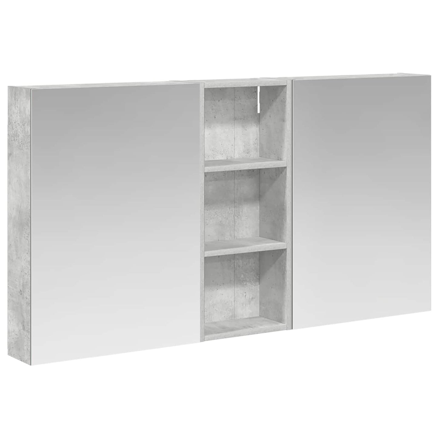 Badeværelsesskabsæt 3 stk. 130 x 14,5 x 70 cm Konstrueret træ