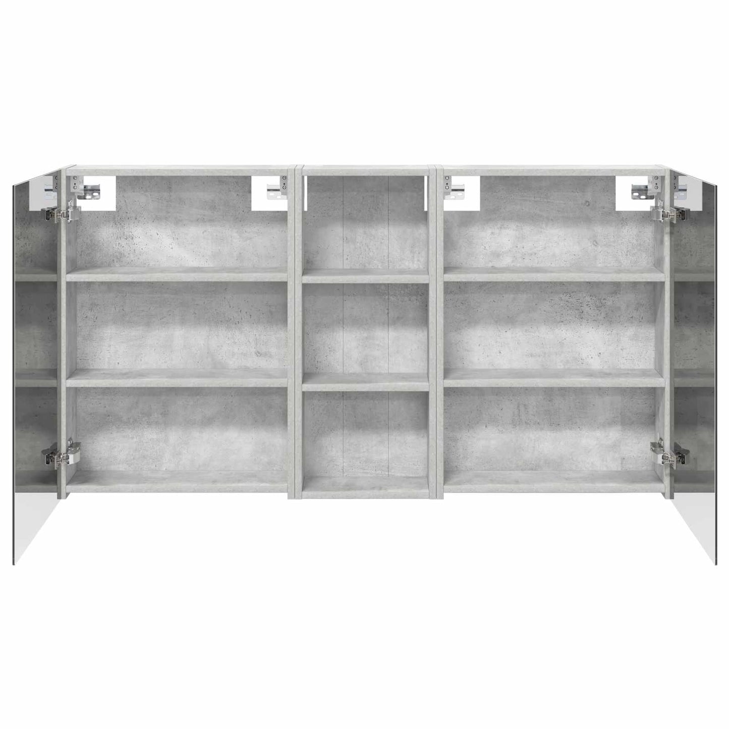 Badeværelsesskabsæt 3 stk. 130 x 14,5 x 70 cm Konstrueret træ