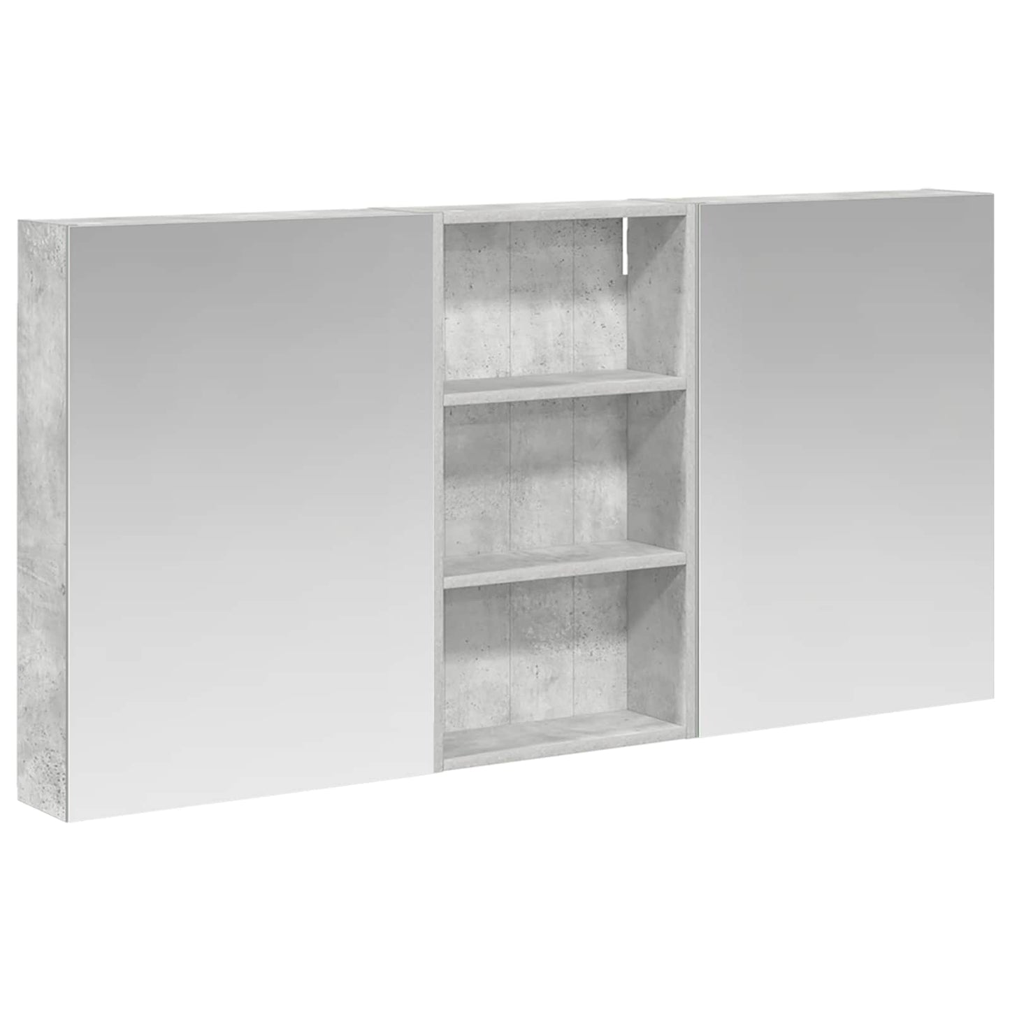 Badeværelsesskabsæt 3 stk. 140 x 14,5 x 70 cm Konstrueret træ