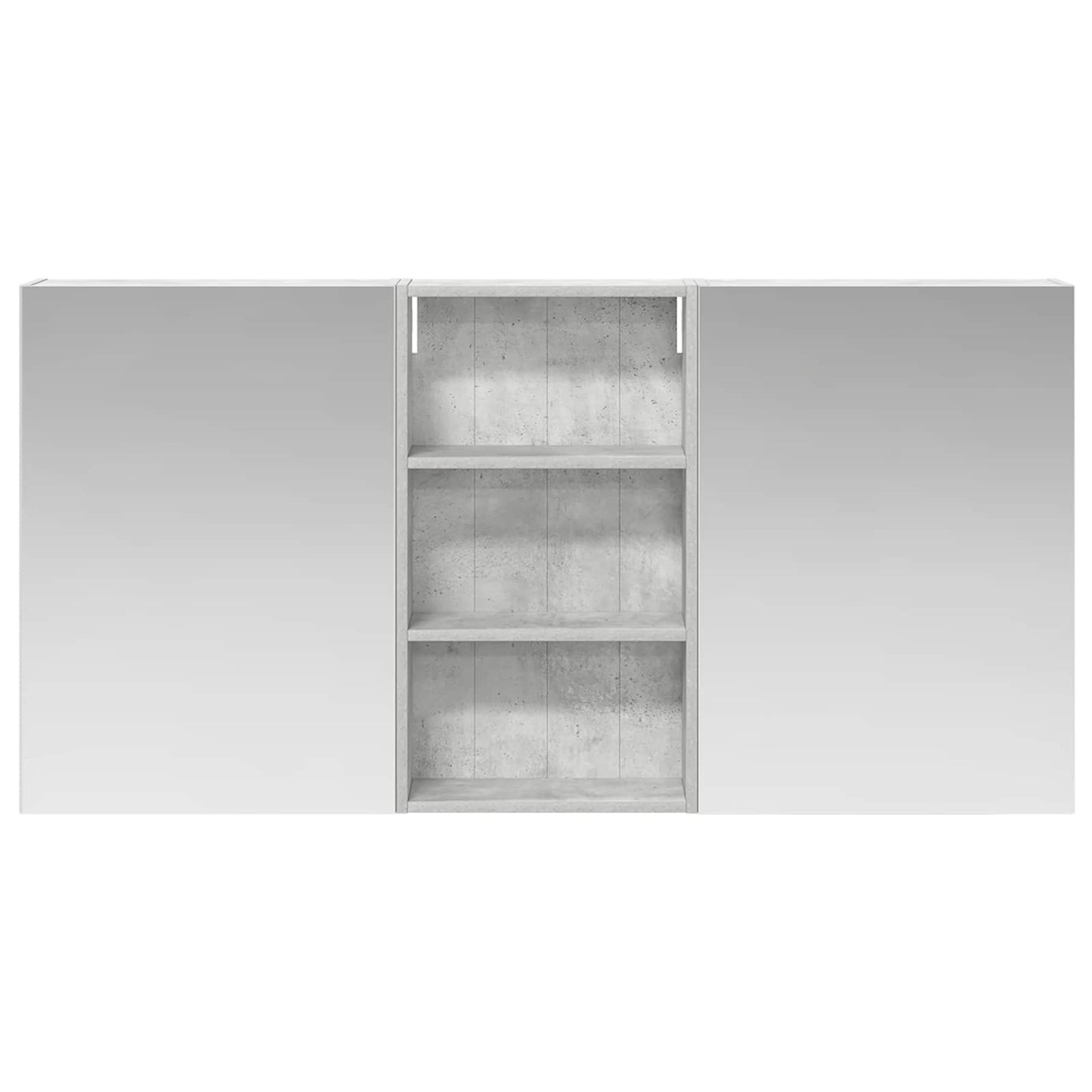 Badeværelsesskabsæt 3 stk. 140 x 14,5 x 70 cm Konstrueret træ