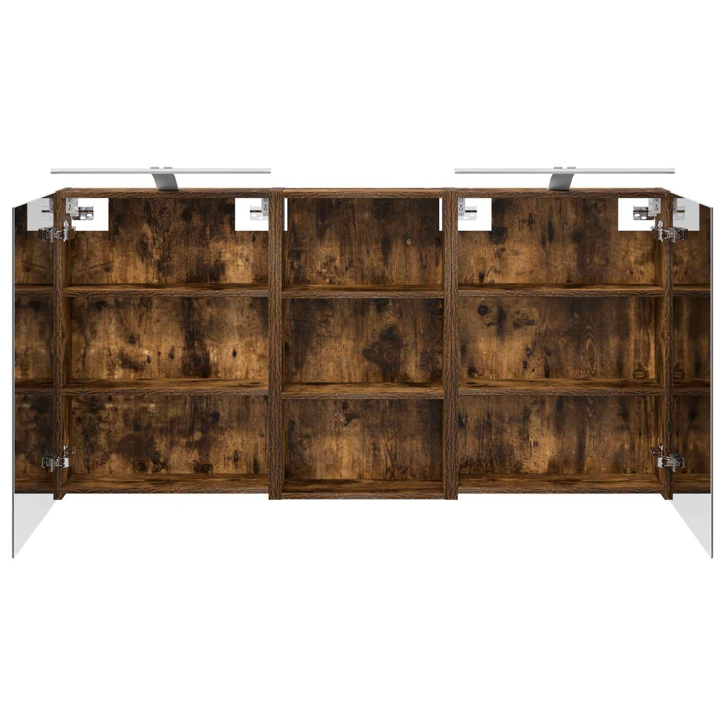 Badeværelsesskabsæt 3 stk. 140 x 14,5 x 70 cm Konstrueret træ