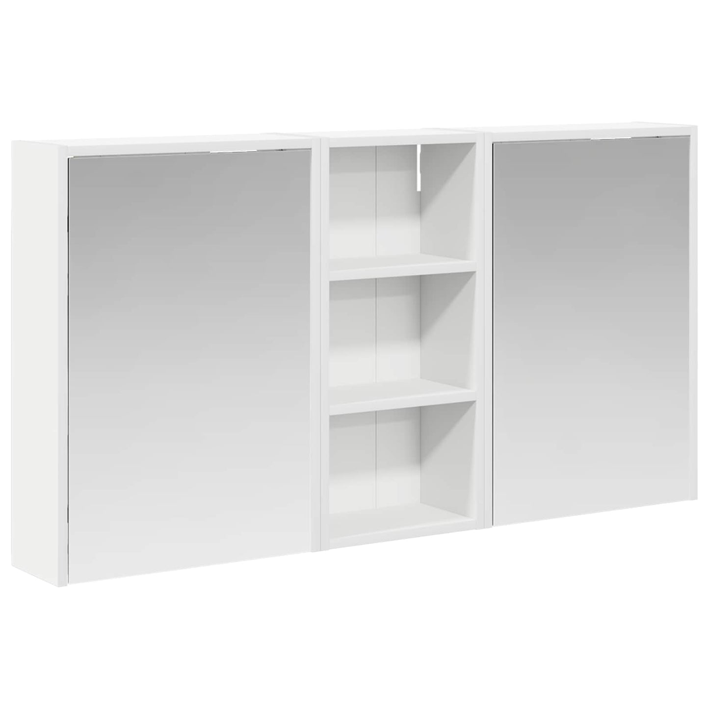 Badeværelsesskabsæt 3 stk. 116 x 16 x 62,5 cm Konstrueret træ
