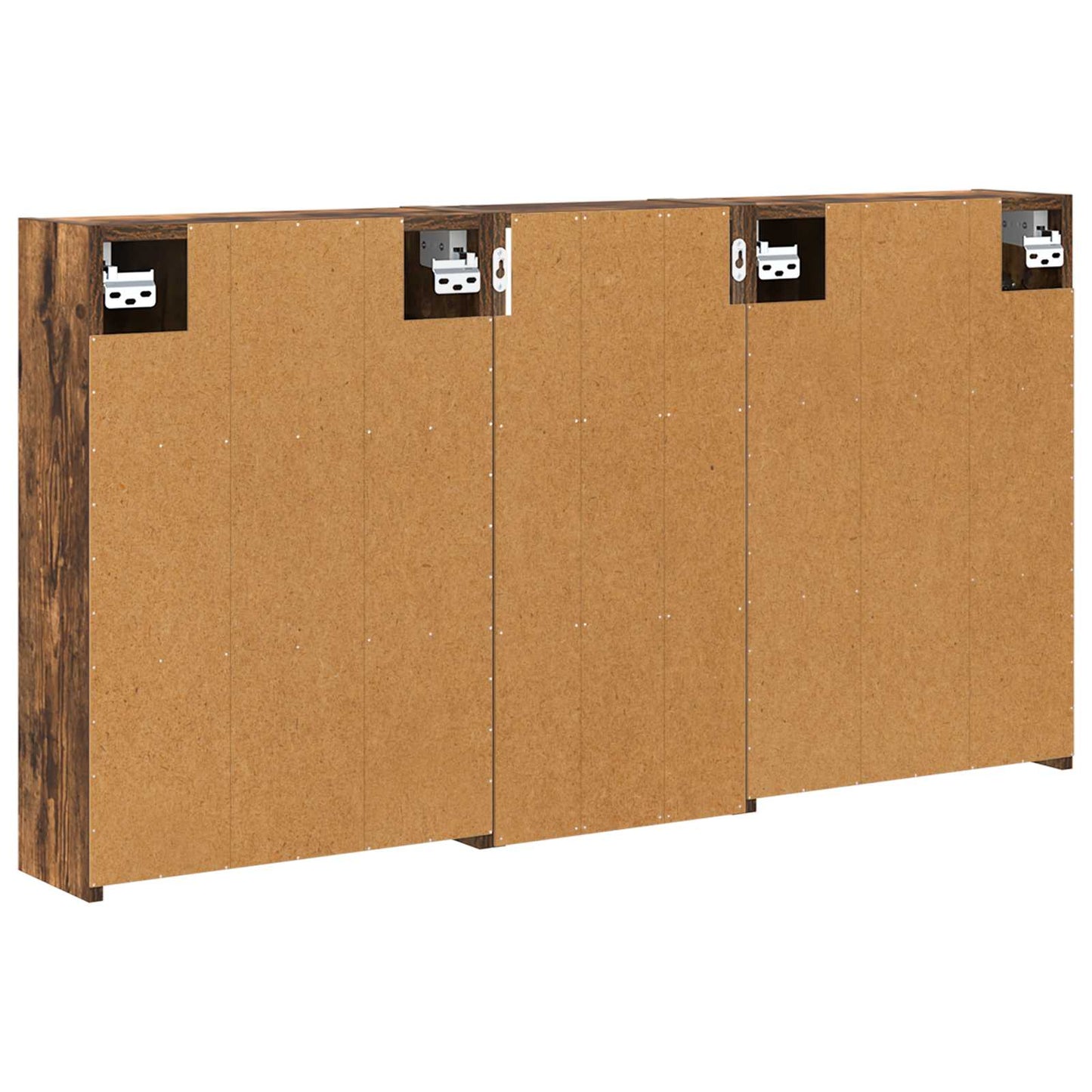 Badeværelsesskabsæt 3 stk. 116 x 16 x 62,5 cm Konstrueret træ