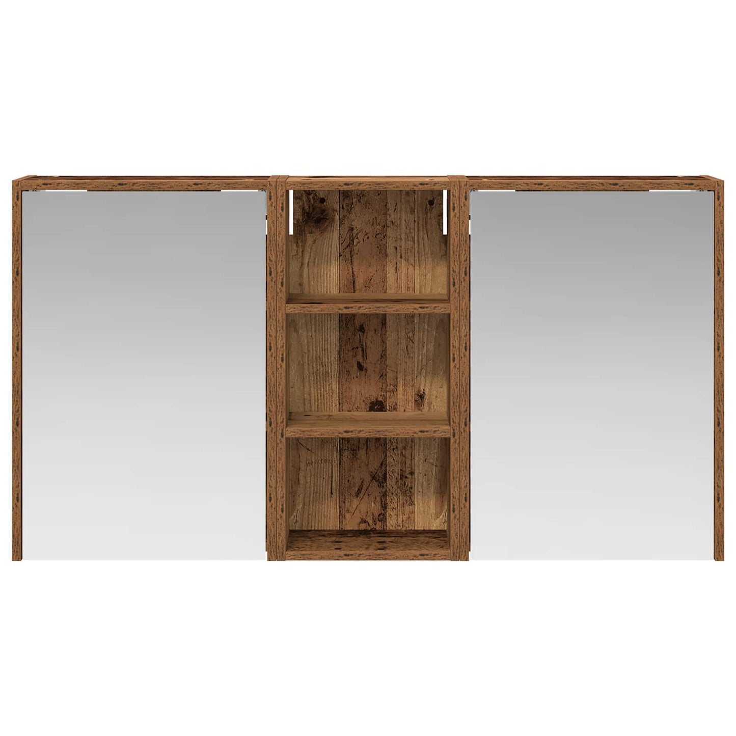 Badeværelsesskabsæt 3 stk. 116 x 16 x 62,5 cm Konstrueret træ
