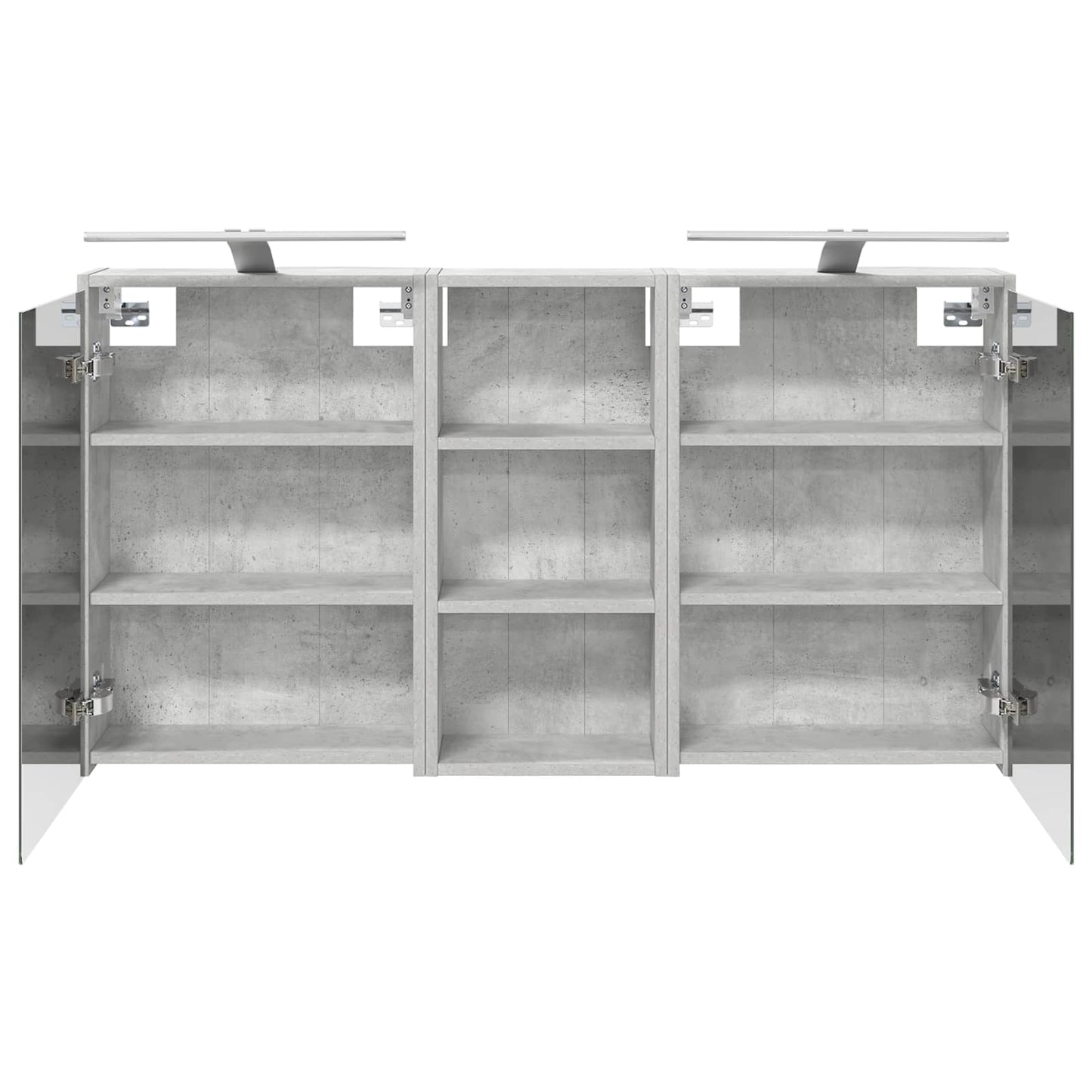 Badeværelsesskabsæt 3 stk. 116 x 16 x 62,5 cm Konstrueret træ