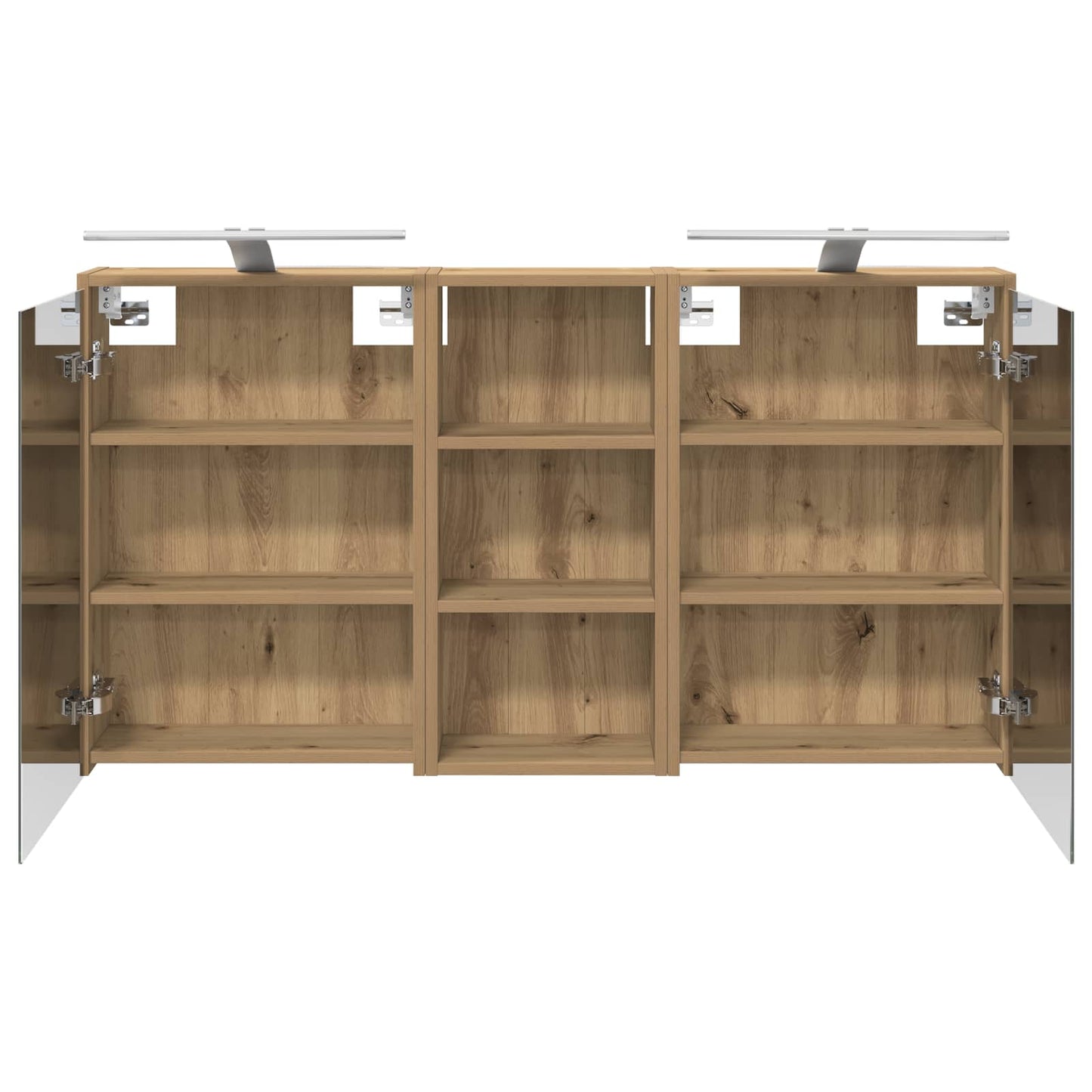 Badeværelsesskabsæt 3 stk. 116 x 16 x 62,5 cm Konstrueret træ