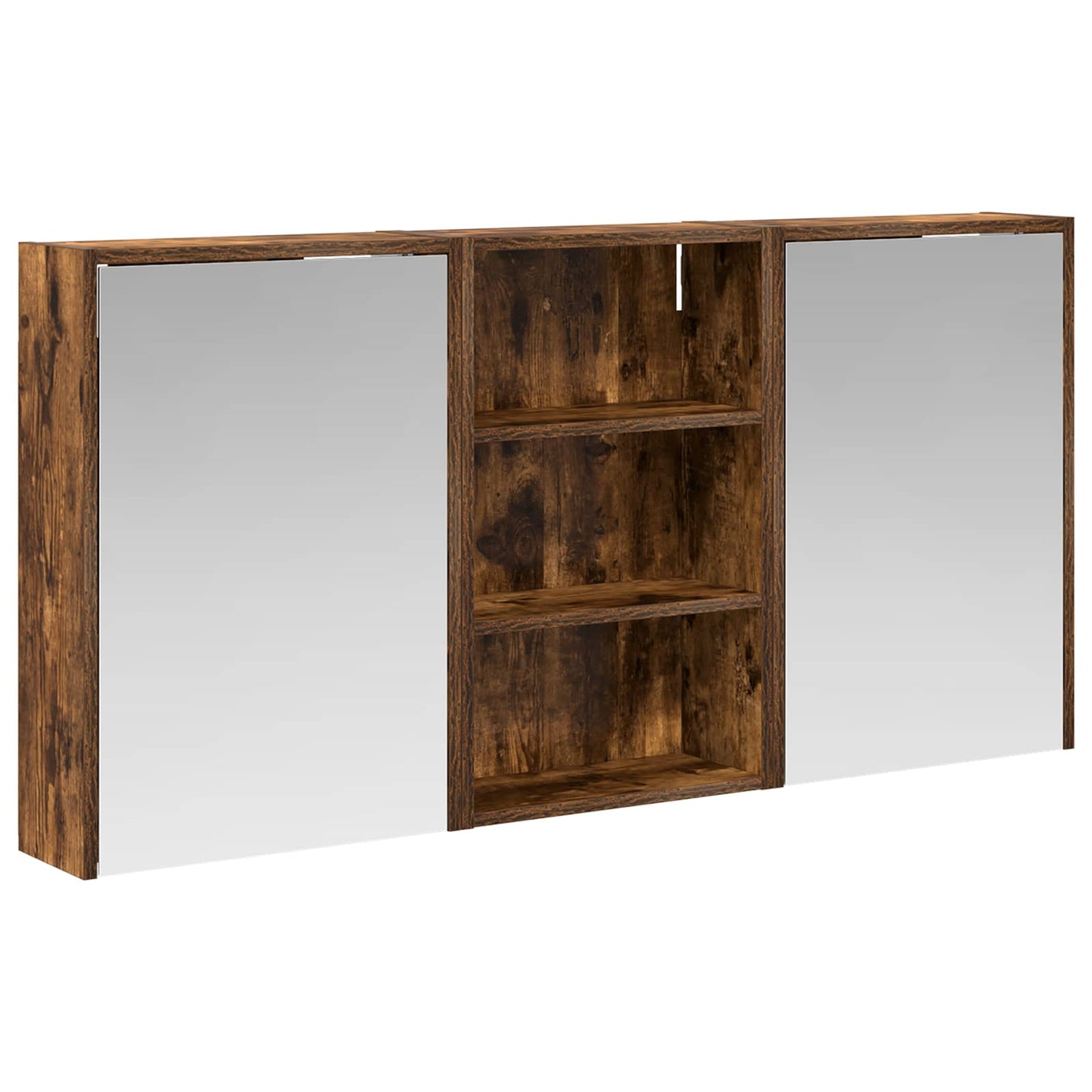 Badeværelsesskabsæt 3 stk. 126 x 16 x 62.5 cm Konstrueret træ