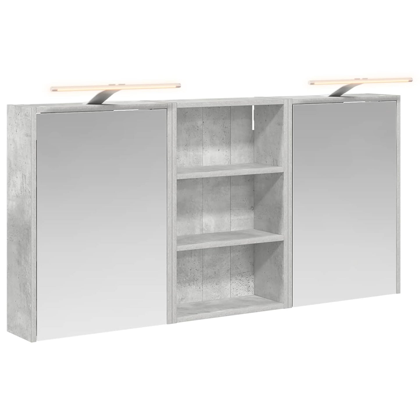 Badeværelsesskabsæt 3 stk. 126 x 16 x 62.5 cm Konstrueret træ